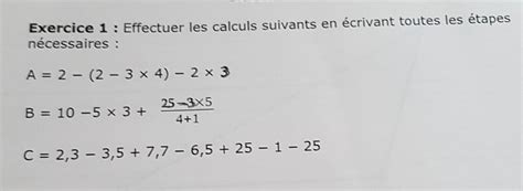 Bonjour Pouvez Vous Maider Pour Mon Exercice De Math Svp Nosdevoirs Fr