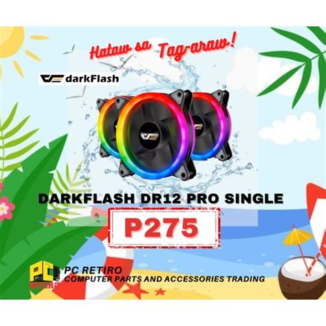 DarkFlash DR12 Pro Single 1 Pack Addressable 120mm RGB LED Case Fan