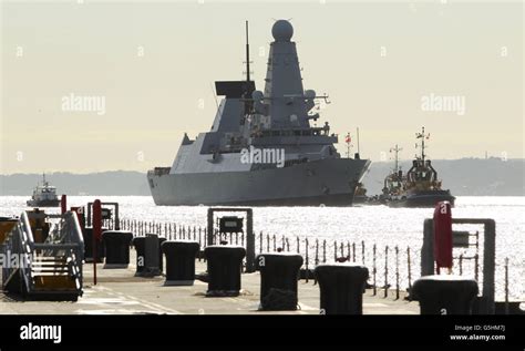 Type 45 destroyer hms dauntless returns home portsmouth maiden ...