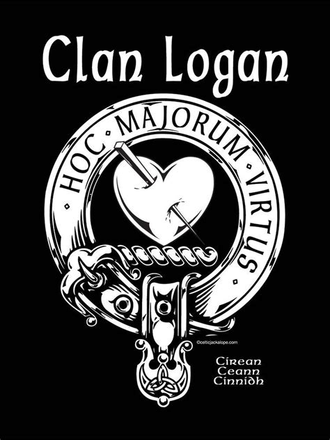 Clan Logan Clansmans Crest Badge T Shirt ⋆ Celtic Jackalope