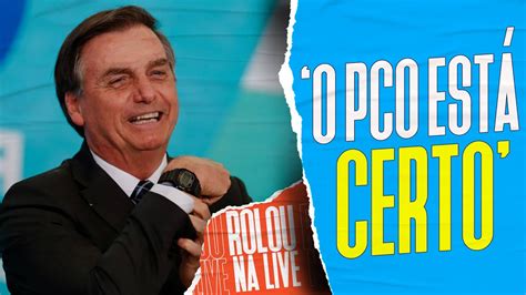 PCO agradece elogio de Bolsonaro sobre inelegibilidade Galãs Feios