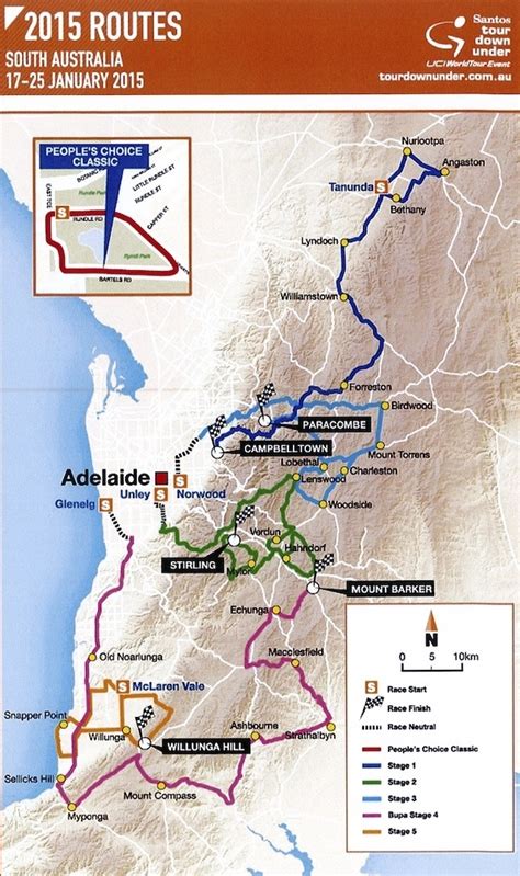 Tour Down Under Parcours Et Profil Des Tapes Videos De Cyclisme