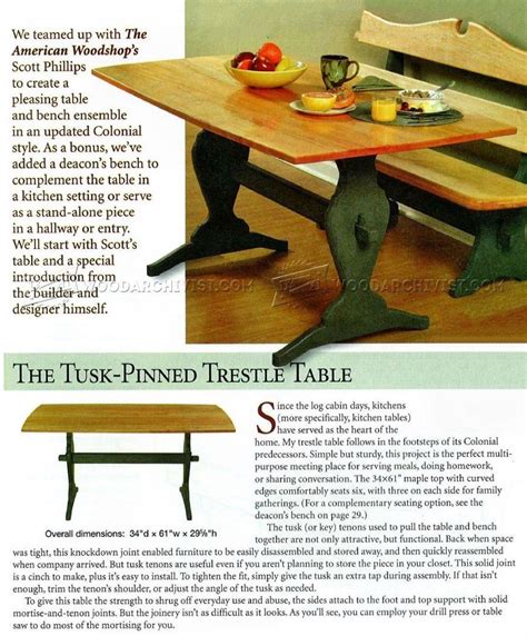 Trestle Table Plans • WoodArchivist