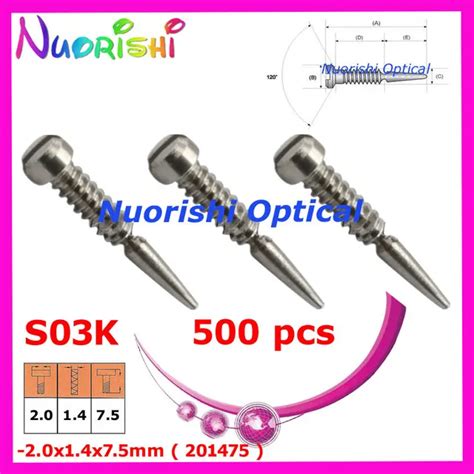 500pcs Or 200pcs Glasses Spring Hinge Screws Small Package Eyeglasses Eyewear Screws 2 0x1 4x6 0