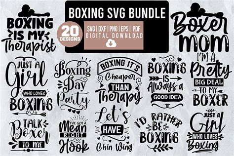 Boxing Svg Bundle Bundle Creative Fabrica