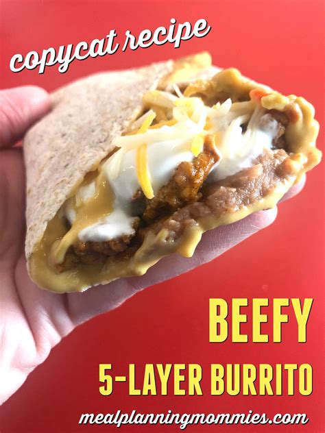 Beefy Five Layer Burrito Recipe - Burrito Walls