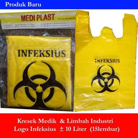 Jual Kresek Sampah Medis Limbah Industri Logo Infeksius Ltr