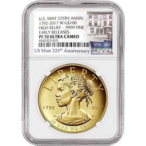 2017 American Liberty 225th Anniversary Gold Coin Pf70