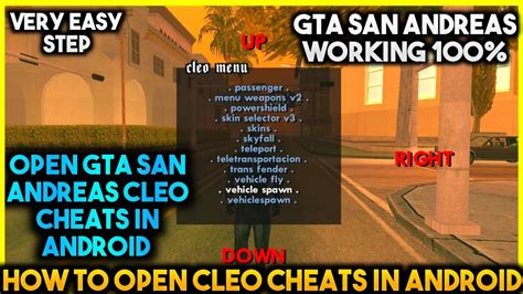 HOW TO OPEN CLEO CHEATS MOD GTA SAN ANDREAS ANDROID ACTIVATE CLEO