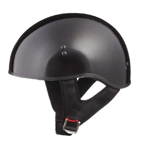 Gmax Hh Naked Half Helmet W Tint Clear Shields Black Gloss