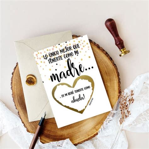 Espa Ol Revelaci N De Embarazo A Madre Tarjeta Scratch Off Etsy M Xico