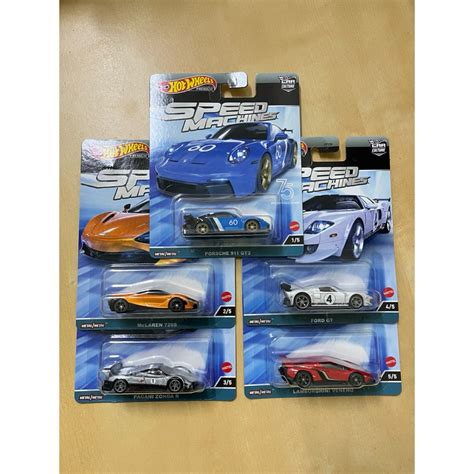 Hot Wheels Premium Speed Machines Porsche 911 Pagani Lambo McLaren Ford GT Shopee Malaysia