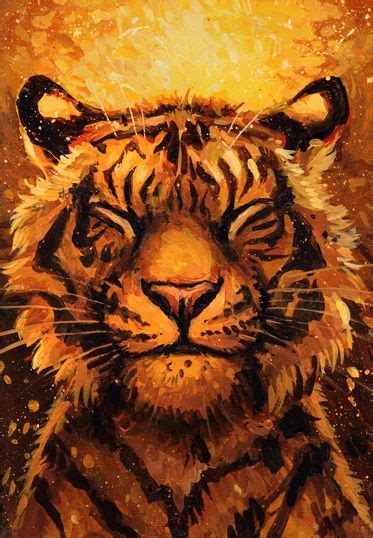 A Painting Of A Tiger S Face