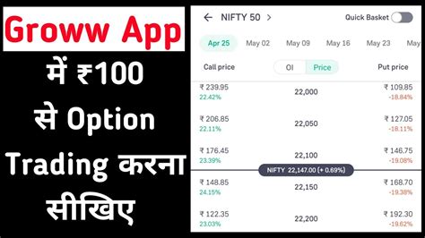 Rs Se Option Trading Kaise Kare Groww App Option Trading With