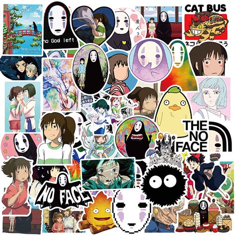 50pc Studio Ghibli Stickers Waterproof Stickers Totoro Etsy