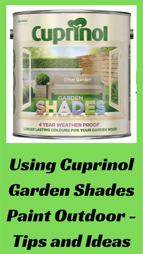 Summer Is The Perfect Time To Give Your Outdoor Furniture A Fresh Coat Of Paint Cuprinol Garden