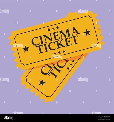 Cinema Movie Ticket Vector Icon Movie Theatre Admit Ticket Icon