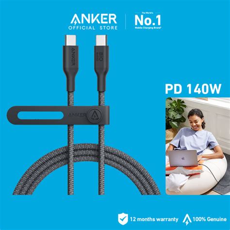 【pd 140w】anker 543 Usb C To Usb C Cable Bio Braided Usb 2 0 Type C Charging Cable For Iphone