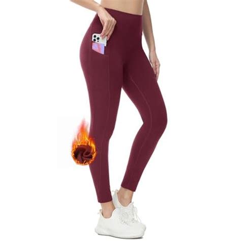 BALEAF Leggings con forro polar para mujer Medias cálidas térmicas