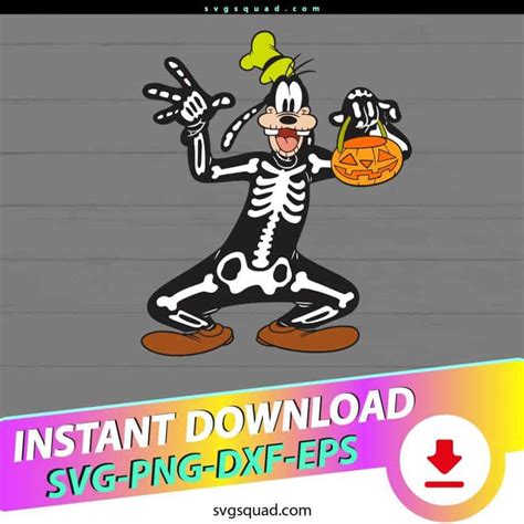 Disney Goofy Skeleton SVG File - SvgSquad