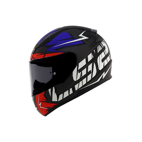 Capacete LS2 FF353 Cromo Matte Preto Vermelho Azul