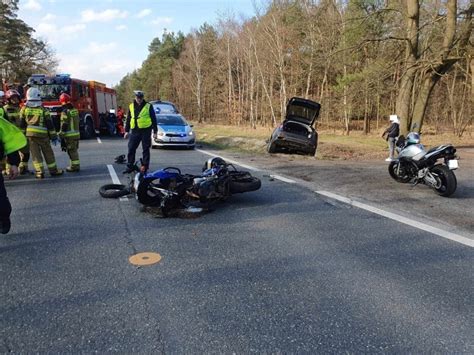 Calisia pl Zderzenie motocykla z samochodem osobowym w Gołuchowie