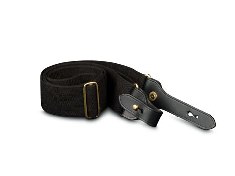 Billingham H1 Shoulder Sling 50mm Black Black Leather Brass Studs