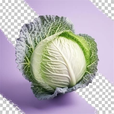 Premium PSD Whole Cabbage Fresh Transparent Background