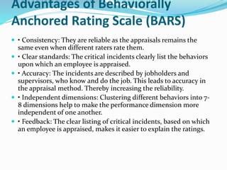 Bars Behaviourally Anchored Rating Scales PPT