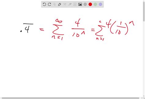 Solved A Write The Repeating Decimal As A Geometric Series And B