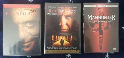 Lot Of Hannibal Lector Dvds Hannibal Red Dragon Original Manhunter