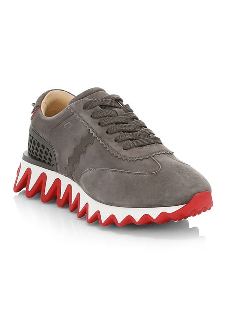 Christian Louboutin Loubishark Suede Low Top Sneakers Ombre