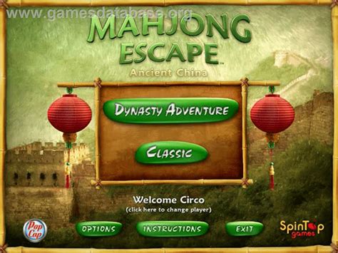 Mahjong Escape Ancient China Popcap Artwork Title Screen