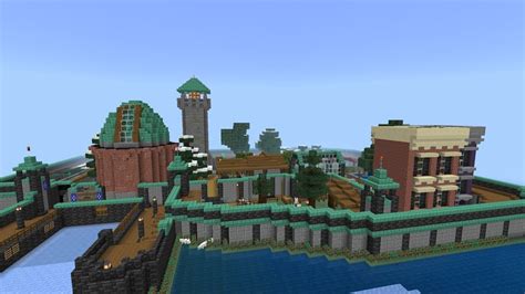 Small Survival Island Settlement On Realm With Friends R Minecraft