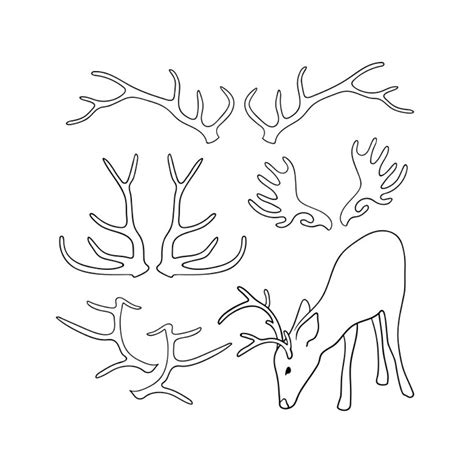 Reindeer Antlers Svg, Deer Antlers Svg, Аntler Svg - Etsy