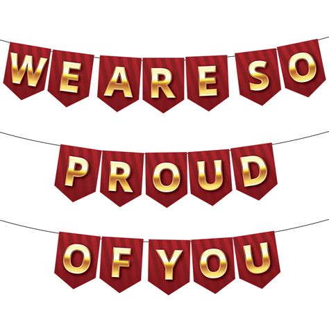 Buy We Are So Proud Of You Banner Big Feet No Diy Graduation