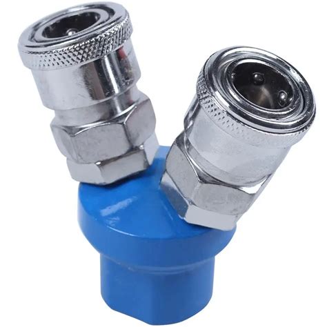 14bsp Female 2 Way Pass Quick Connect Coupler Air Hose Coupling Tool Silverbluepipe Fittings