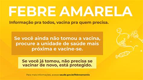 Confirmado caso importado de febre amarela no Estado Secretaria da Saúde