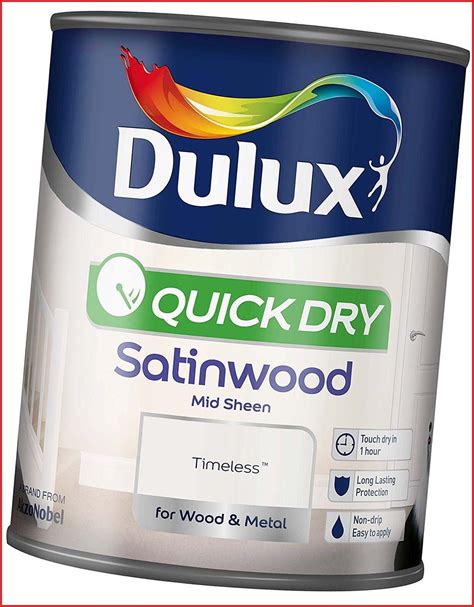 Dulux Quick Dry Satinwood Paint For Wood And Metal Timeless 750ml