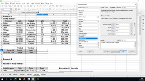 Tuto vidéo Additionner avec la fonction SOMME SI ENS dans LibreOffice