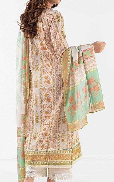 Khaadi Beige Lawn Suit 2 Pcs Pakistani Dresses In Usa