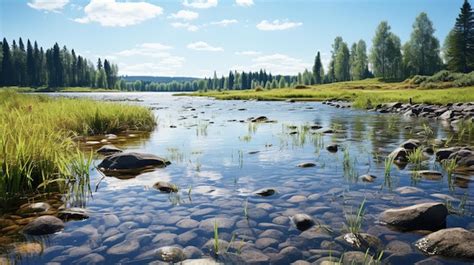 Premium Photo Colorful Summer View Of Fusine Lake Bright Morning