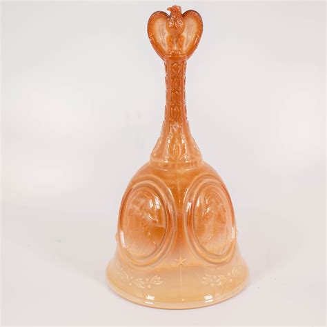 Vintage Fenton Brown Slag Glass Bicentennial Bell Etsy