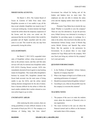 Present Challenges Faced By Kingfisher Airlines Pdf