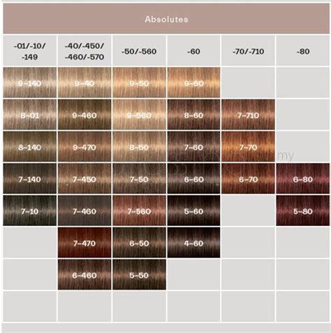 Royal Igora Color Chart