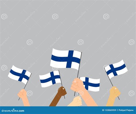 Finland Flags Vector Collection Set Of Finnish National Flags Circle