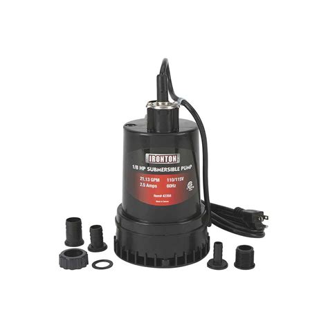 Ironton Submersible Pump 1268 Gpm Sub Pump 18 Hp 1 In Port Diamond Tool Store