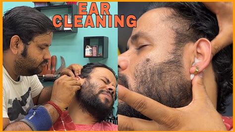 Asmr Ear👂🏻cleaning And Wax Removal Hair Cracking Head Massage By