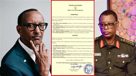 P Kagame Nonaha Ahaye Gen Kabarebe Umwanya Ukomeye Muri Leta Nyuma Yo