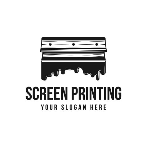 Screen Printing Logo Template 47105586 Vector Art At Vecteezy